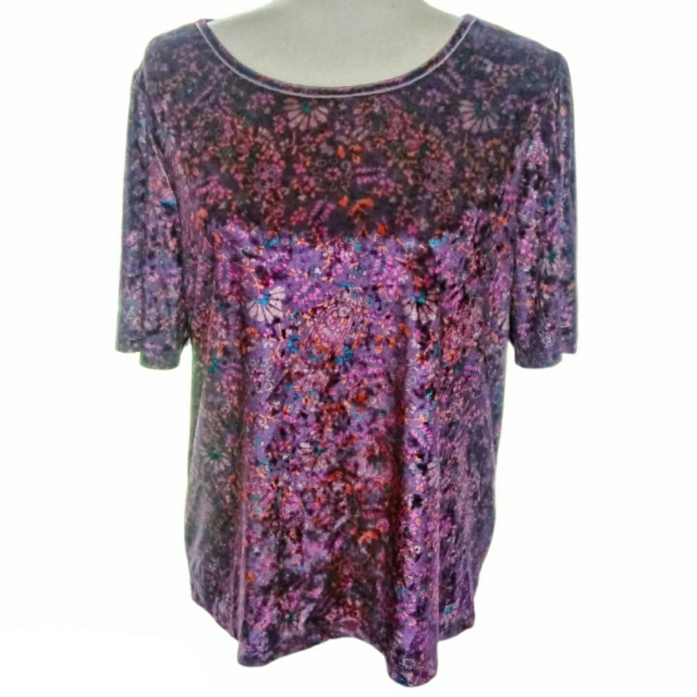 LUCKY BRAND Velvet Botanical Blouse